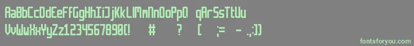 Fonte Retriga – fontes verdes em um fundo cinza