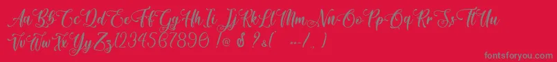 Sixth Babylon   Personal Use Font – Gray Fonts on Red Background