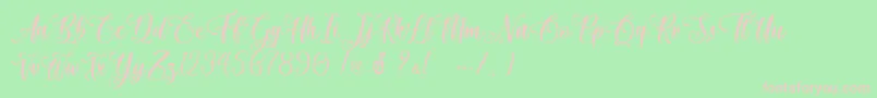 Sixth Babylon   Personal Use Font – Pink Fonts on Green Background