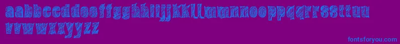 Sixties Regular Font – Blue Fonts on Purple Background