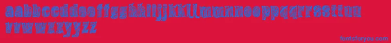 Sixties Regular Font – Blue Fonts on Red Background