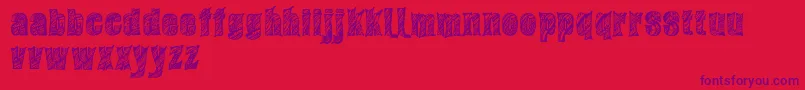 Sixties Regular Font – Purple Fonts on Red Background