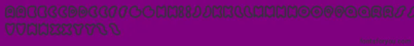 フォントSixty Queens – 紫の背景に黒い文字