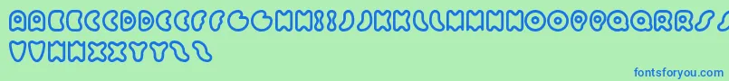 Sixty Queens Font – Blue Fonts on Green Background