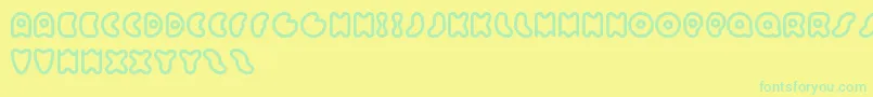 Шрифт Sixty Queens – зелёные шрифты на жёлтом фоне