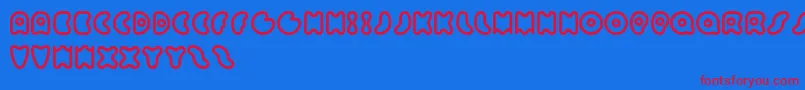 Sixty Queens Font – Red Fonts on Blue Background