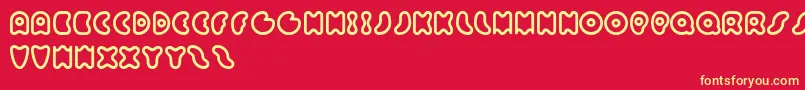 Sixty Queens Font – Yellow Fonts on Red Background