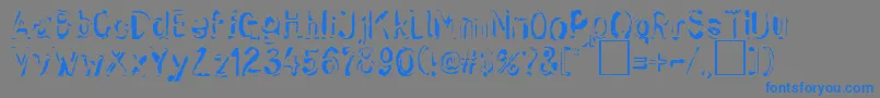 sk       Font – Blue Fonts on Gray Background