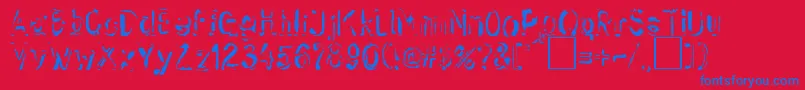 sk       Font – Blue Fonts on Red Background