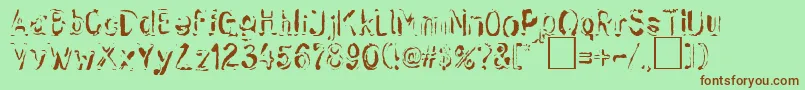 sk       Font – Brown Fonts on Green Background