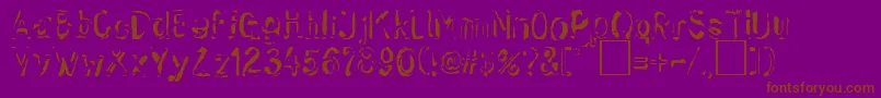 sk       Font – Brown Fonts on Purple Background