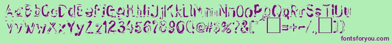 sk       Font – Purple Fonts on Green Background