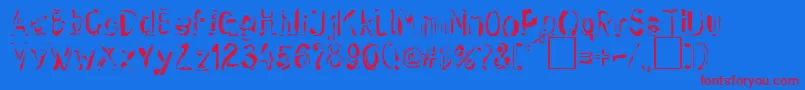 sk       Font – Red Fonts on Blue Background