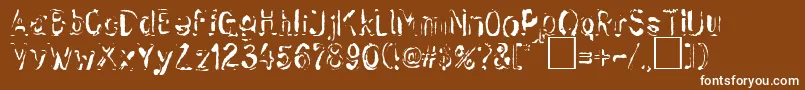 sk       Font – White Fonts on Brown Background