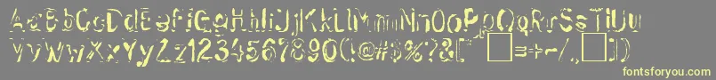 sk       Font – Yellow Fonts on Gray Background