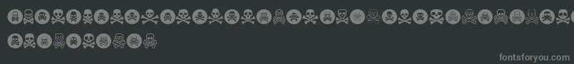 Czcionka Skallen – szare czcionki na czarnym tle