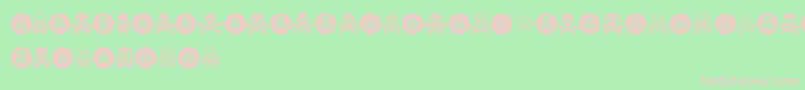 Skallen Font – Pink Fonts on Green Background