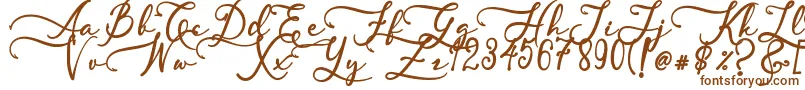 Шрифт SkallightMillagra – коричневые шрифты на белом фоне