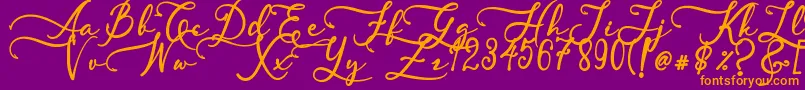 SkallightMillagra Font – Orange Fonts on Purple Background