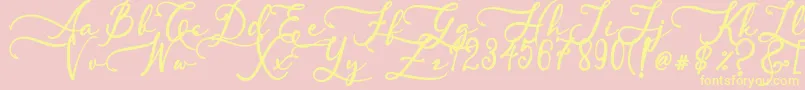 SkallightMillagra Font – Yellow Fonts on Pink Background
