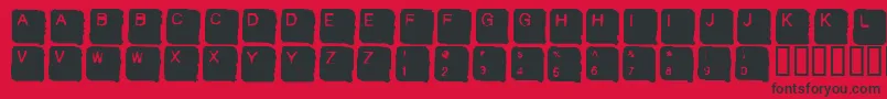 SKANHL   Font – Black Fonts on Red Background