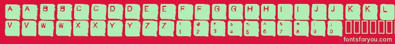 SKANHL   Font – Green Fonts on Red Background