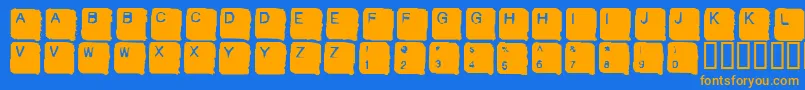 SKANHL   Font – Orange Fonts on Blue Background