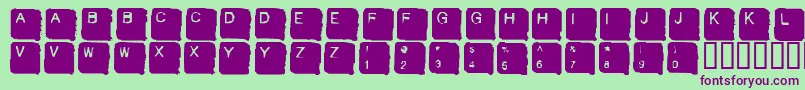 SKANHL   Font – Purple Fonts on Green Background