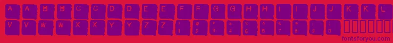 SKANHL   Font – Purple Fonts on Red Background