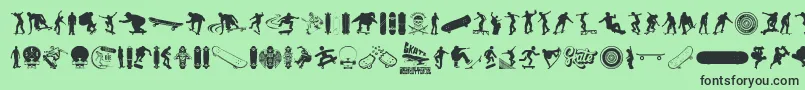 SKATE Font – Black Fonts on Green Background