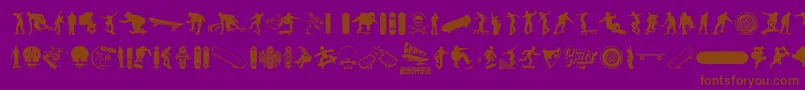 Шрифт SKATE – коричневые шрифты на фиолетовом фоне