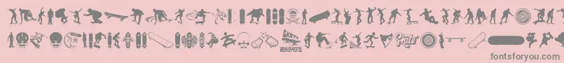 SKATE Font – Gray Fonts on Pink Background
