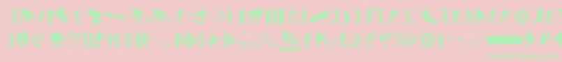 SKATE Font – Green Fonts on Pink Background