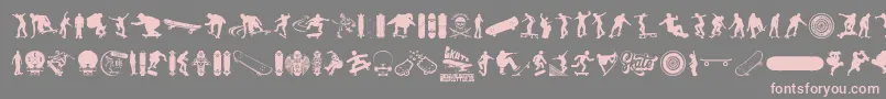 SKATE Font – Pink Fonts on Gray Background