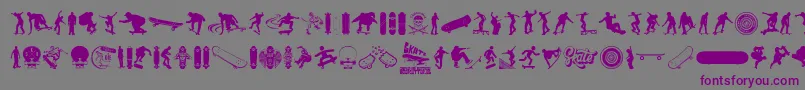 SKATE Font – Purple Fonts on Gray Background