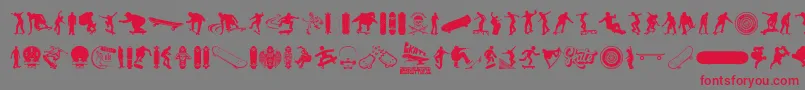 SKATE Font – Red Fonts on Gray Background