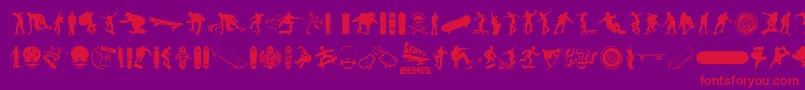 SKATE Font – Red Fonts on Purple Background