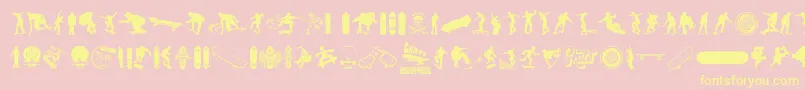 SKATE Font – Yellow Fonts on Pink Background