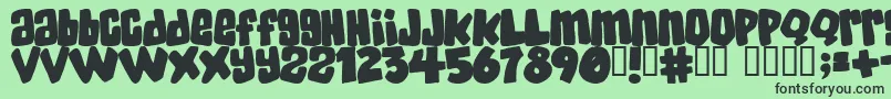 SKATERDUDES Font – Black Fonts on Green Background