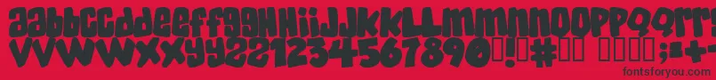 SKATERDUDES Font – Black Fonts on Red Background