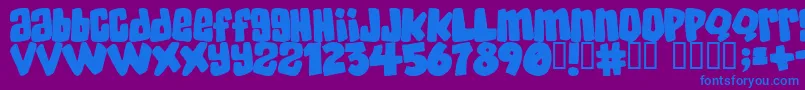 SKATERDUDES Font – Blue Fonts on Purple Background