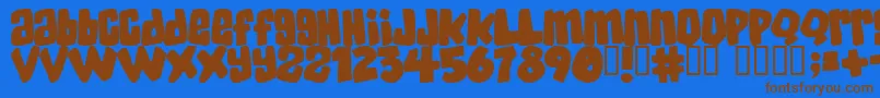 SKATERDUDES Font – Brown Fonts on Blue Background