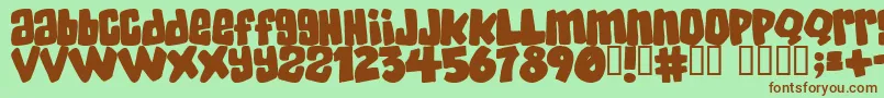 SKATERDUDES Font – Brown Fonts on Green Background