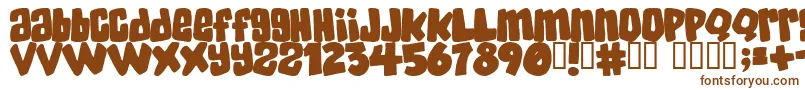 SKATERDUDES Font – Brown Fonts on White Background