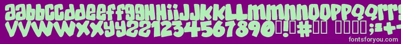 SKATERDUDES Font – Green Fonts on Purple Background