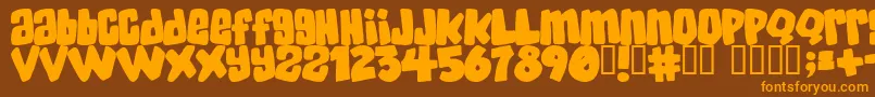 SKATERDUDES Font – Orange Fonts on Brown Background