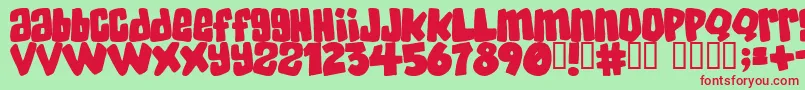 SKATERDUDES Font – Red Fonts on Green Background