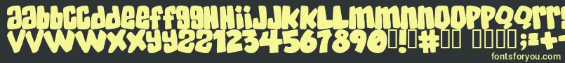 SKATERDUDES Font – Yellow Fonts on Black Background