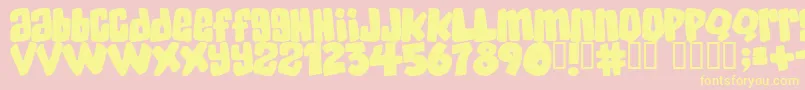 SKATERDUDES Font – Yellow Fonts on Pink Background