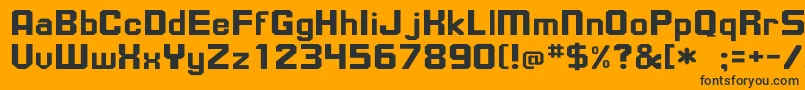 UpsilonWd Font – Black Fonts on Orange Background